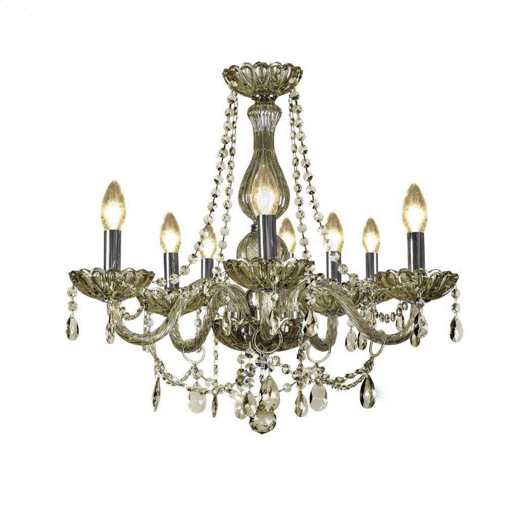 Lustre Clássico para 8 Lâmpadas E14 Bronzearte Âmbar