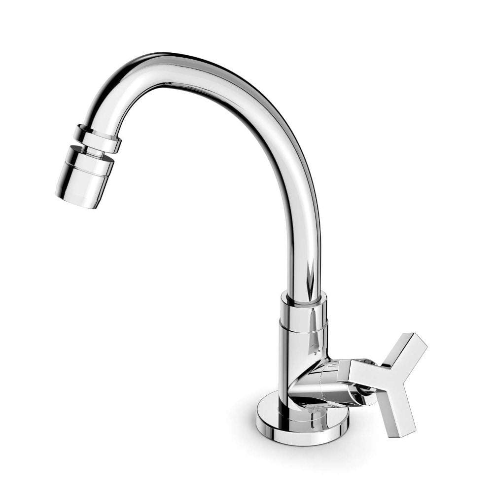 Torneira para Cozinha de Mesa Bica Móvel Arejador Articulado Up Celite Cromado
