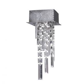 Plafon Cristal para 1 Lâmpada New York Bronzearte Cromado