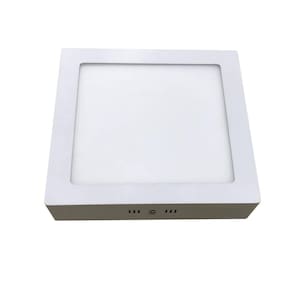 Plafon de Sobrepor Home LED Quadrado 18W Bronzearte 6400K Luz Branca