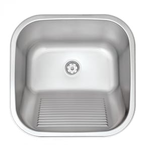 Tanque de Embutir Inox Polido 23L 40cmx40cm com Válvula Tramontina