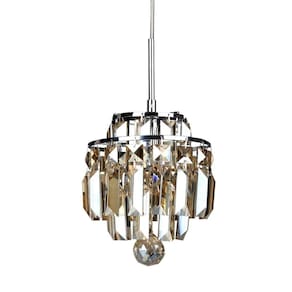 Pendente de Cristal Kri 21cmx18cm Bella Iluminação Âmbar