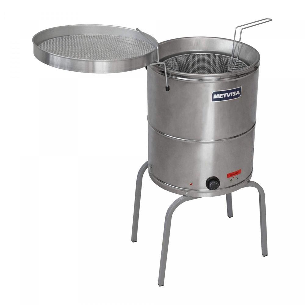 Fritadeira Industrial Elétrica Água e Óleo 1 Cuba Metvisa 220V Inox