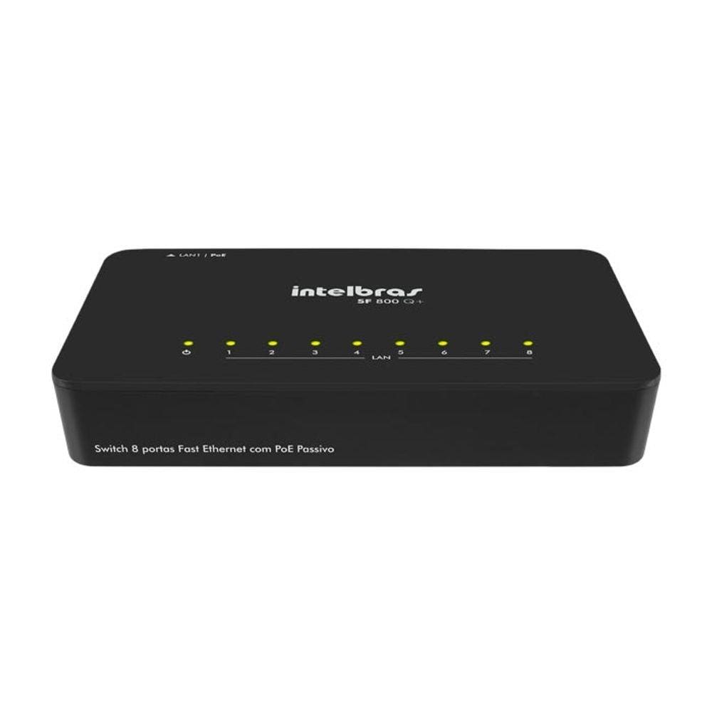 Switch Intelbras Fast Ethernet SF 800 Q 8 portas
