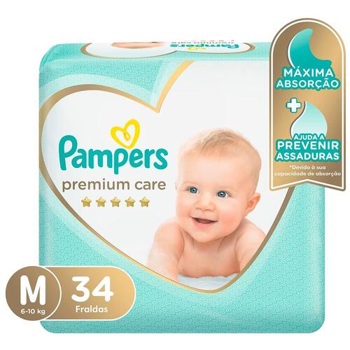 imagem-Fralda Pampers Premium Care M - 34 Unidades