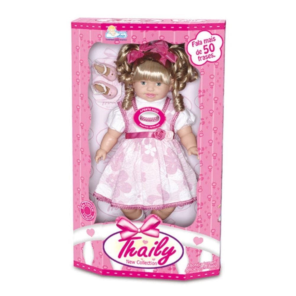 Boneca Thaily Com Cabelo Fala 50 Frases 772 - Anjo