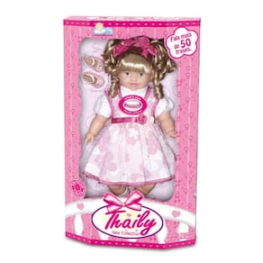 Boneca Thaily Com Cabelo Fala 50 Frases 772 - Anjo