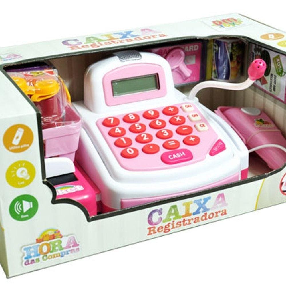 Caixa Registradora Com Acessórios Som e Luz Dmt3815 - Dm Toys