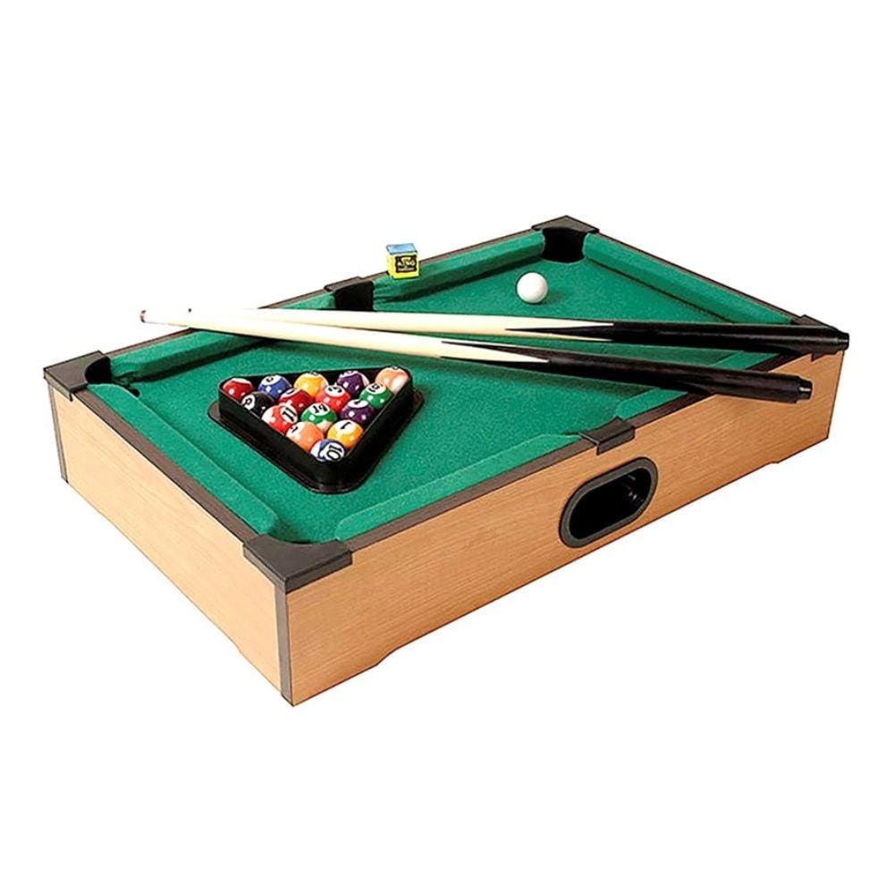 Mesa De Mini Sinuca Snooker Bilhar Com Tacos E Bolas