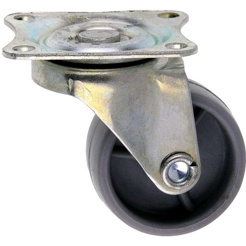 Rodízio Aço Carbono Zincado e Roda Plástico PVC 1.5/8 Polegadas Placa - STARFER