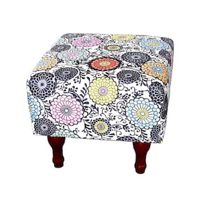 Puff Banqueta com Espuma 40x40cm Decorativo Quadrado Pés Madeira