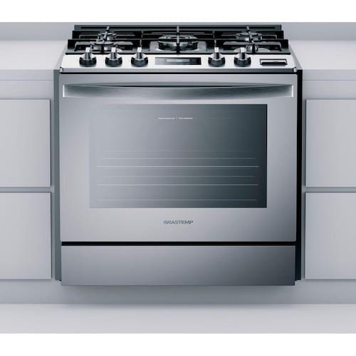 imagem-Fogão Brastemp 5 Bocas De Embutir Cor Inox Forno Elétrico Com Convecção E Meat Control - BYS5CCR