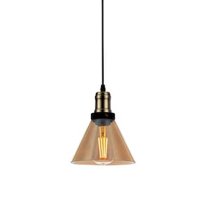 Pendente Vintage Vidro Cone Blumenau Âmbar