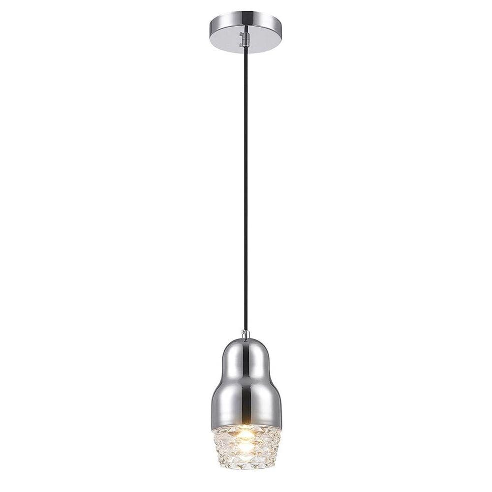 Pendente Para Mesa De Centro Cromado Pe-037/1.10C 1Xg9 10Cm