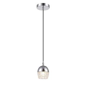 Pendente Para Mesa De Centro Cromado Pe-038/1.10C 1Xg9 10Cm