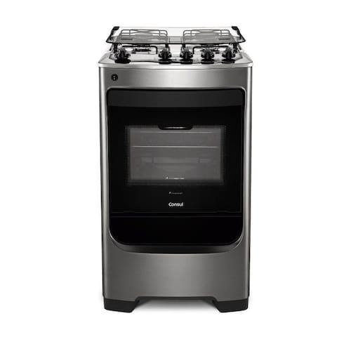 imagem-Fogão de Piso 4 Bocas à Gás Consul CFO4NAR com Acendimento Automático Inox Bivolt