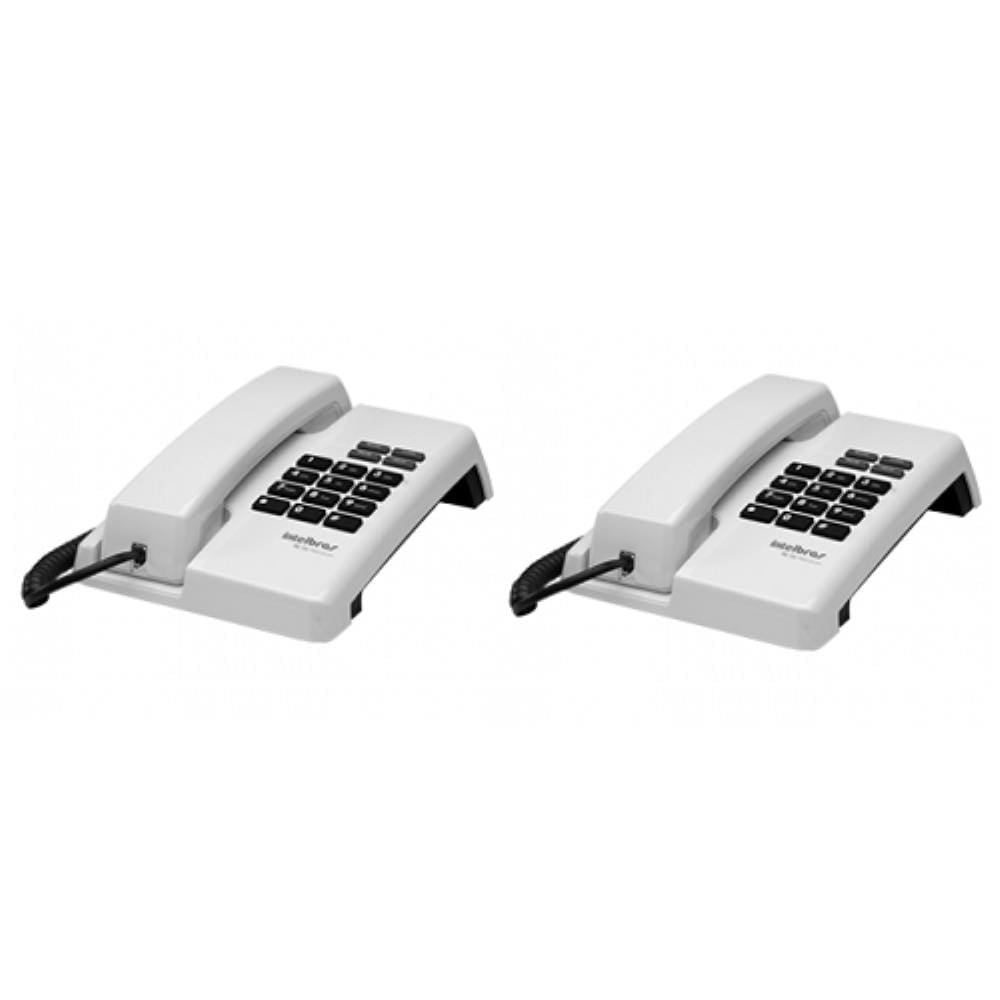 Kit 02 Telefones Com Fio TC 50 Premium Branco Intelbras