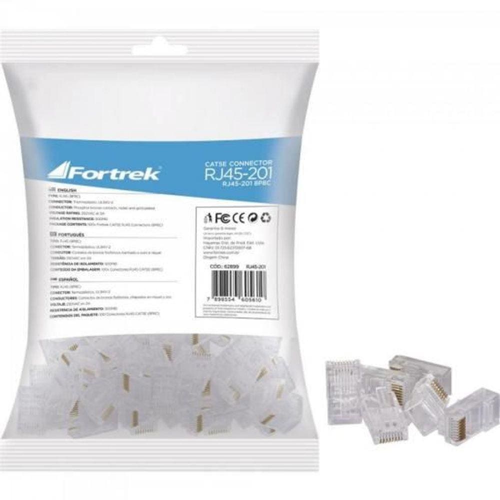 Conector Macho CAT5E RJ45-201 FORTREK
