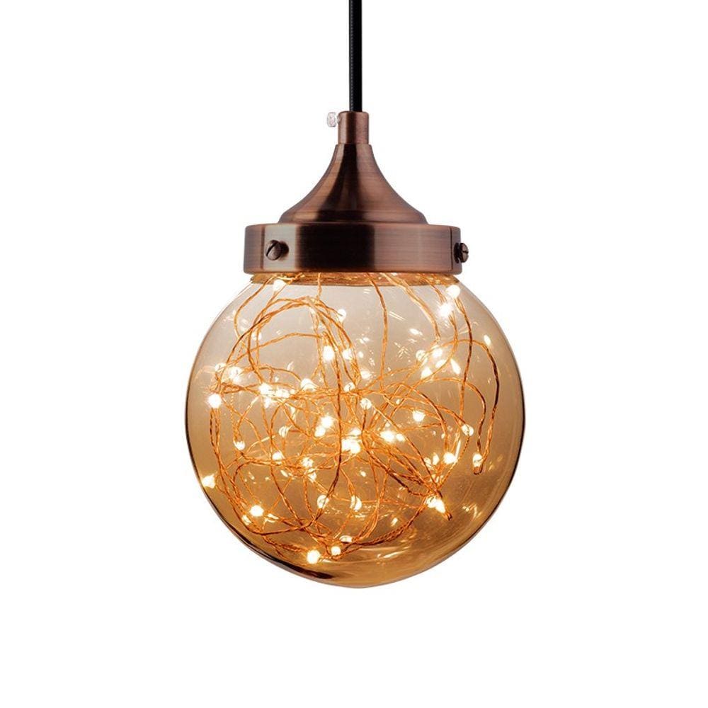 Lustre Pendente Taschibra ARA LED 5W Bivolt Âmbar
