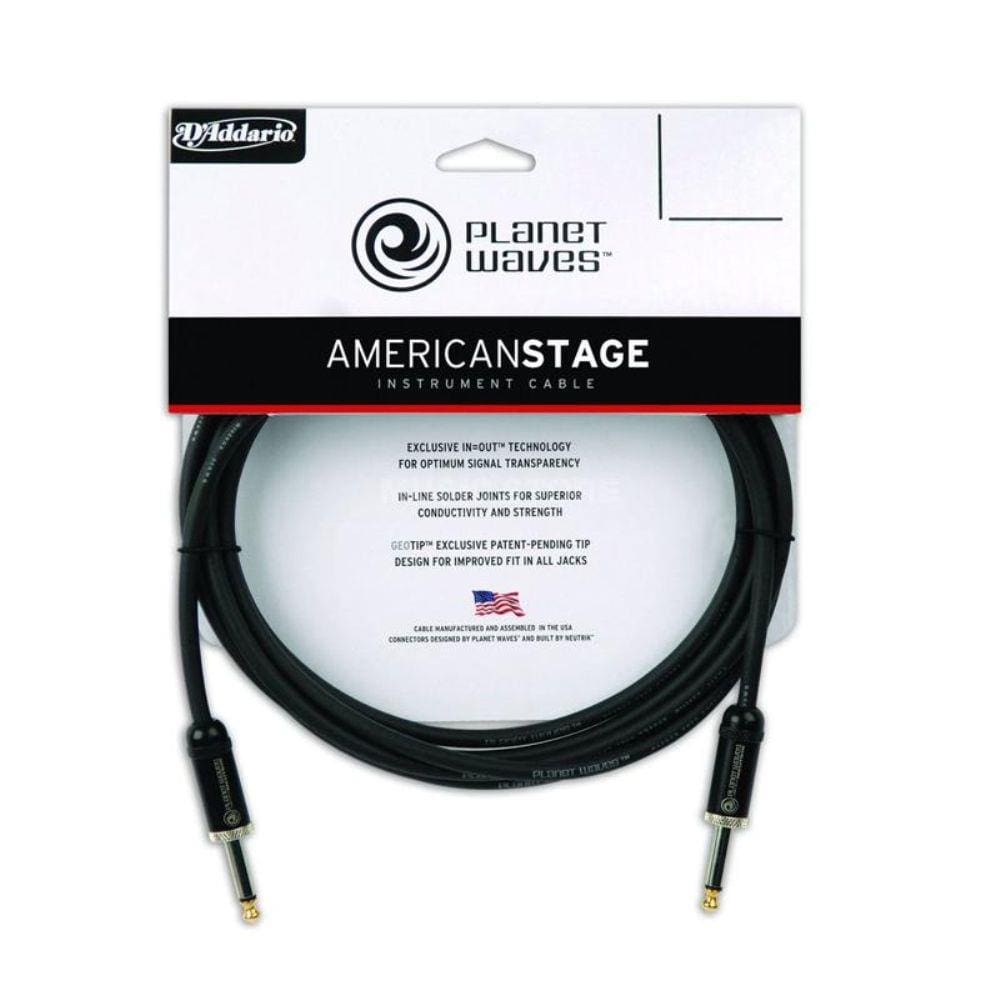 Cabo P10 Planet Waves American Stage PW-AMSG-15 4,57 metros para Guitarra, Violão, Baixo