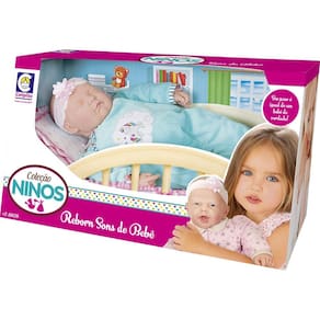 Boneca Ninos Reborn Dormindo - Cotiplás