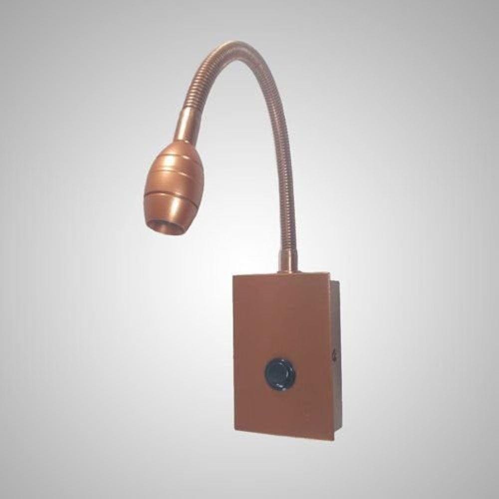 Abajur Articulável para cabeceira Ferrugem LED 3W 3000K Piuluce