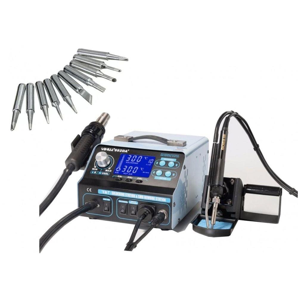 Estação de Solda e Retrabalho 4 em 1 Visor LCD YIHUA 992DA+