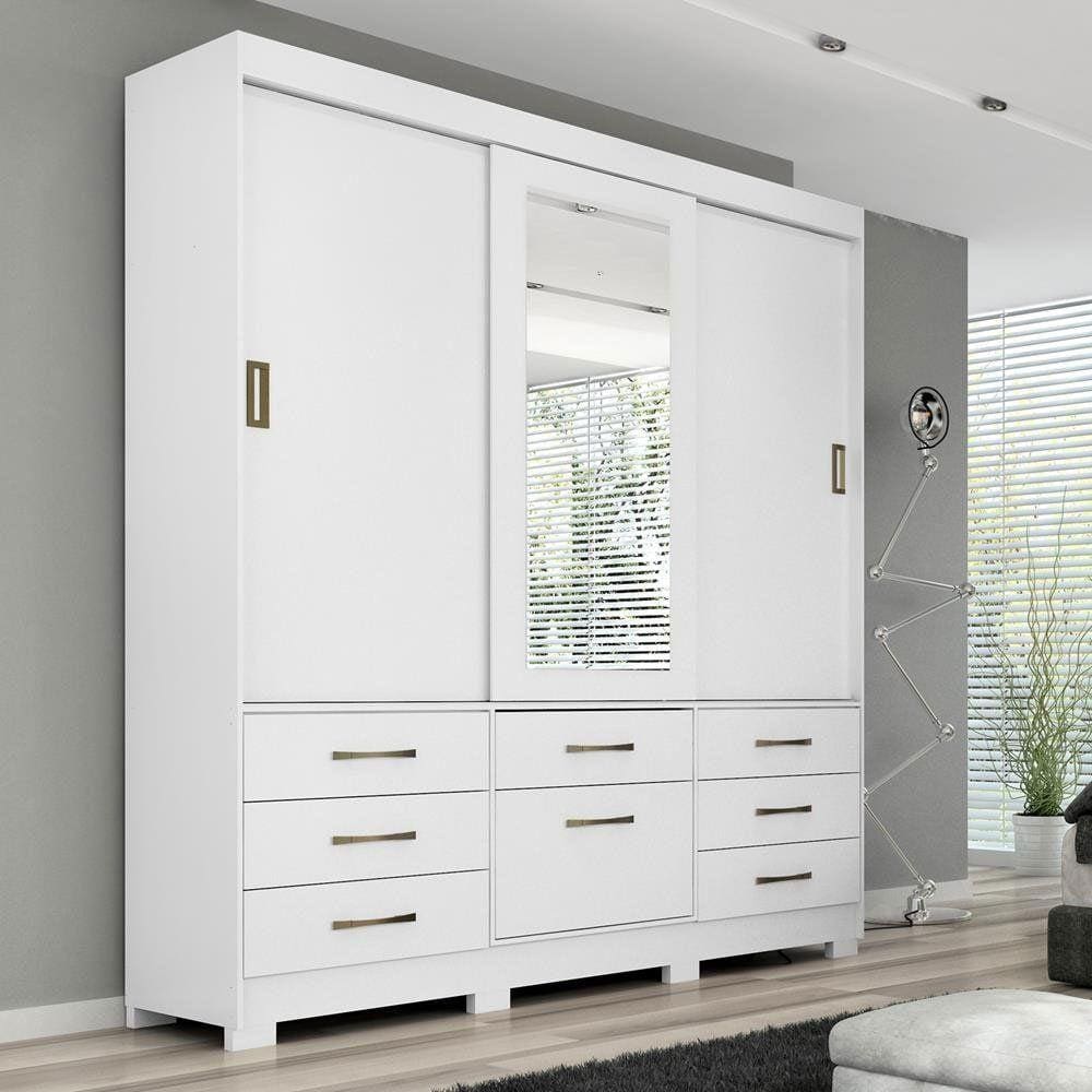Guarda-Roupa Luíza 3 Portas 7 Gavetas Panan