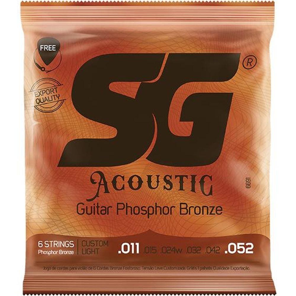 Encordoamento SG Violão Aço Fósforo/Bronze 0.11 SG6691