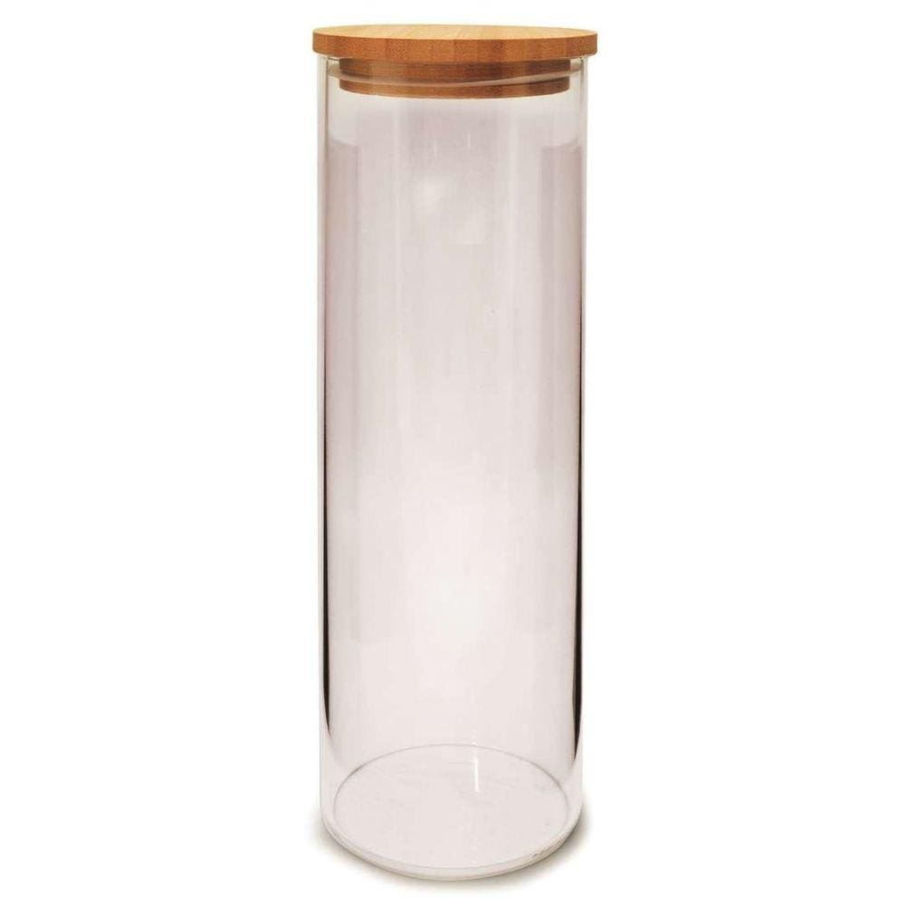 Pote hermético de vidro tampa bambu vika 1650 ml yoi