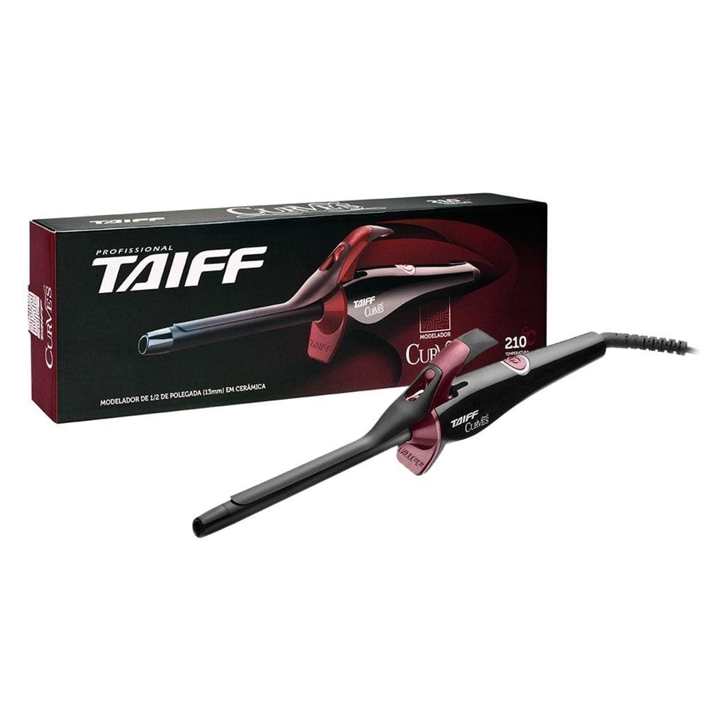 Modelador de Cachos Taiff Curves com Tubo de 1/2 Polegada, de Cerâmica,