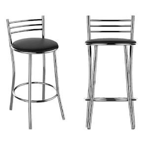 Banqueta Cozinha Cromada Redonda Veneza Baixa 50cm - Flape - 1 Unidade
