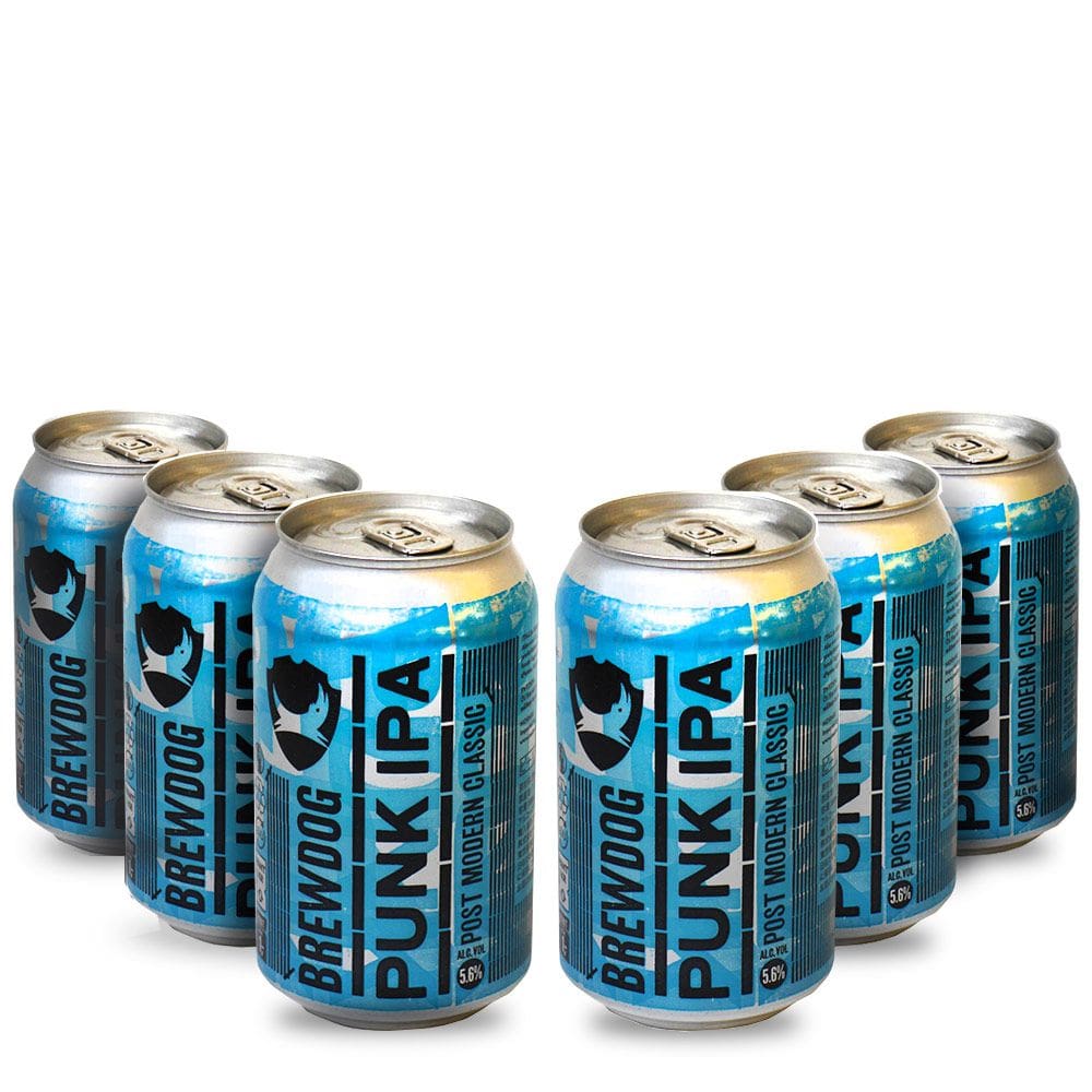 Pack 6 cervejas escocesa BrewDog Punk IPA Lata 330ml