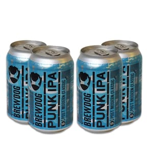 Pack 4 cervejas escocesa BrewDog Punk IPA Lata 330ml