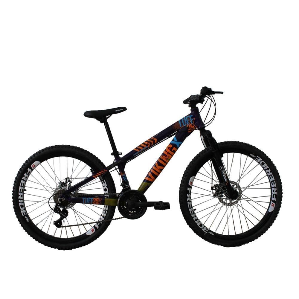 Bicicleta MTB Freeride TUFF25 Aro 26 Freio a Disco 21 Velocidades Cambios Shimano - Viking