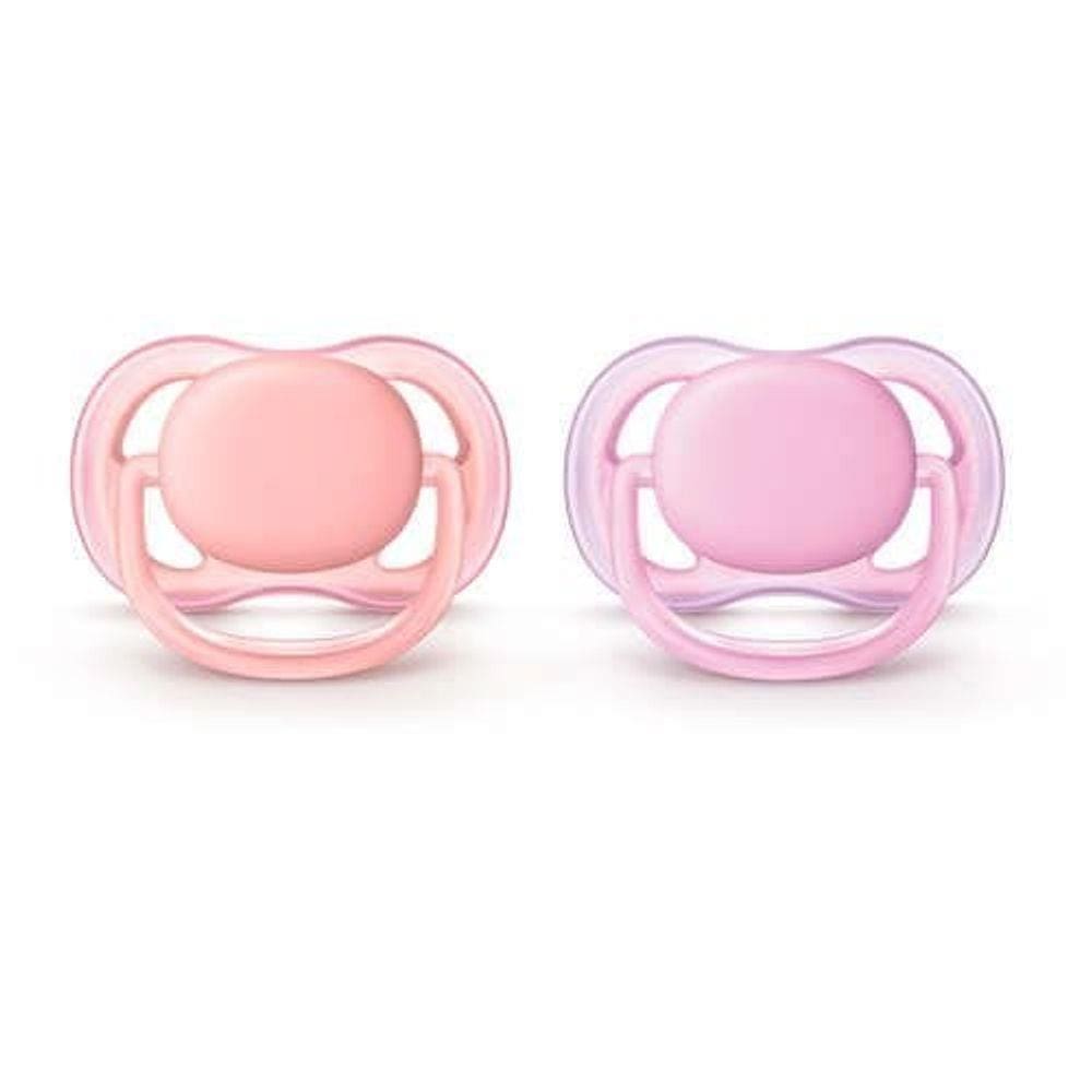 Chupeta ULTRA AIR Dupla Lisa 0-06 Meses Menina Philips AVENT SCF245/20