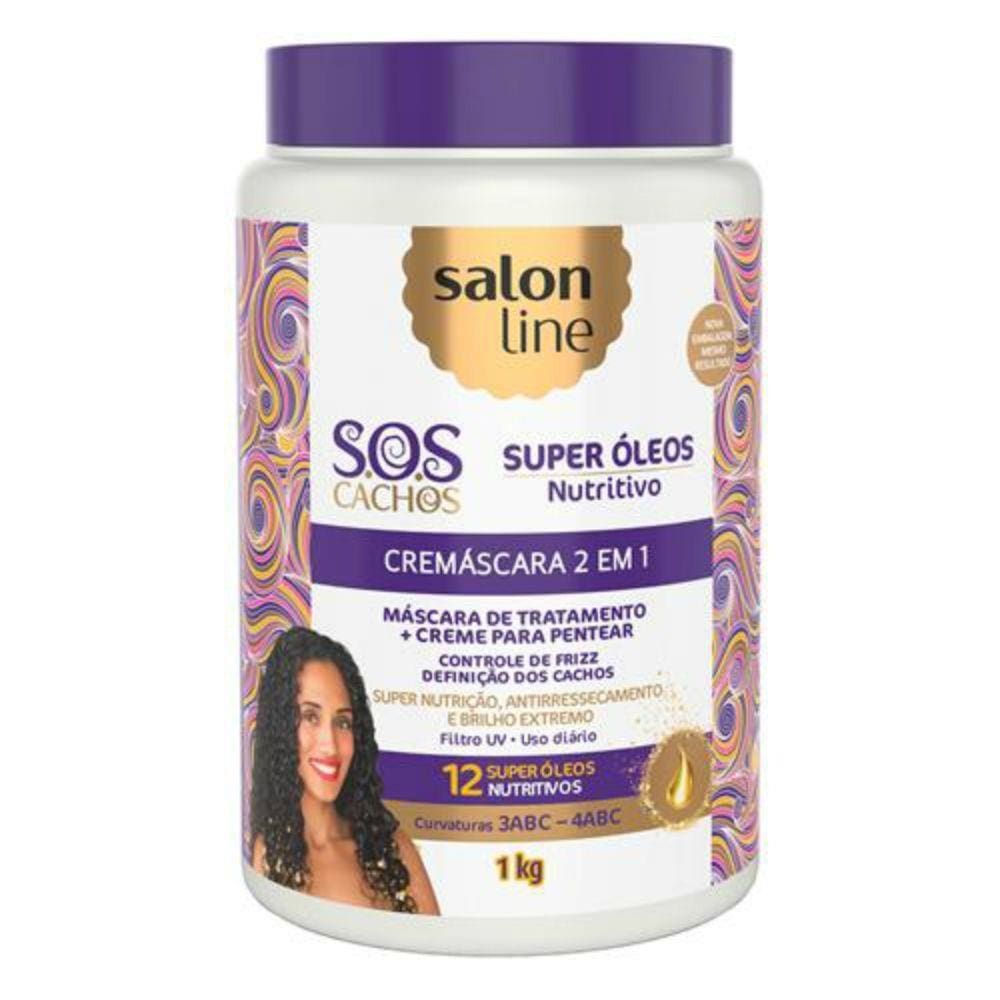 Salon Line Sos Cachos Cremáscara 2 Em 1 Super Óleos Nutritivo 1Kg