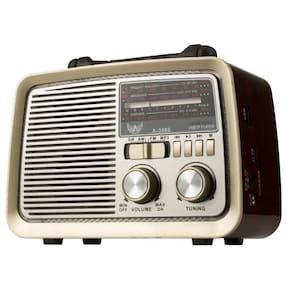 Rádio Retro Vintage Am Fm Sw Usb Recarregavel A3088 Marrom