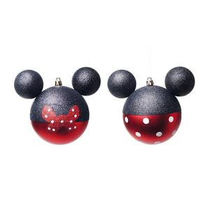 Bola P/ Árvore de Natal Minnie 6Cm Vermelho