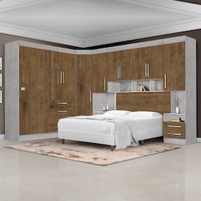 Dormitório Completo Georgia JA Para Cama Box 1,38M Casal