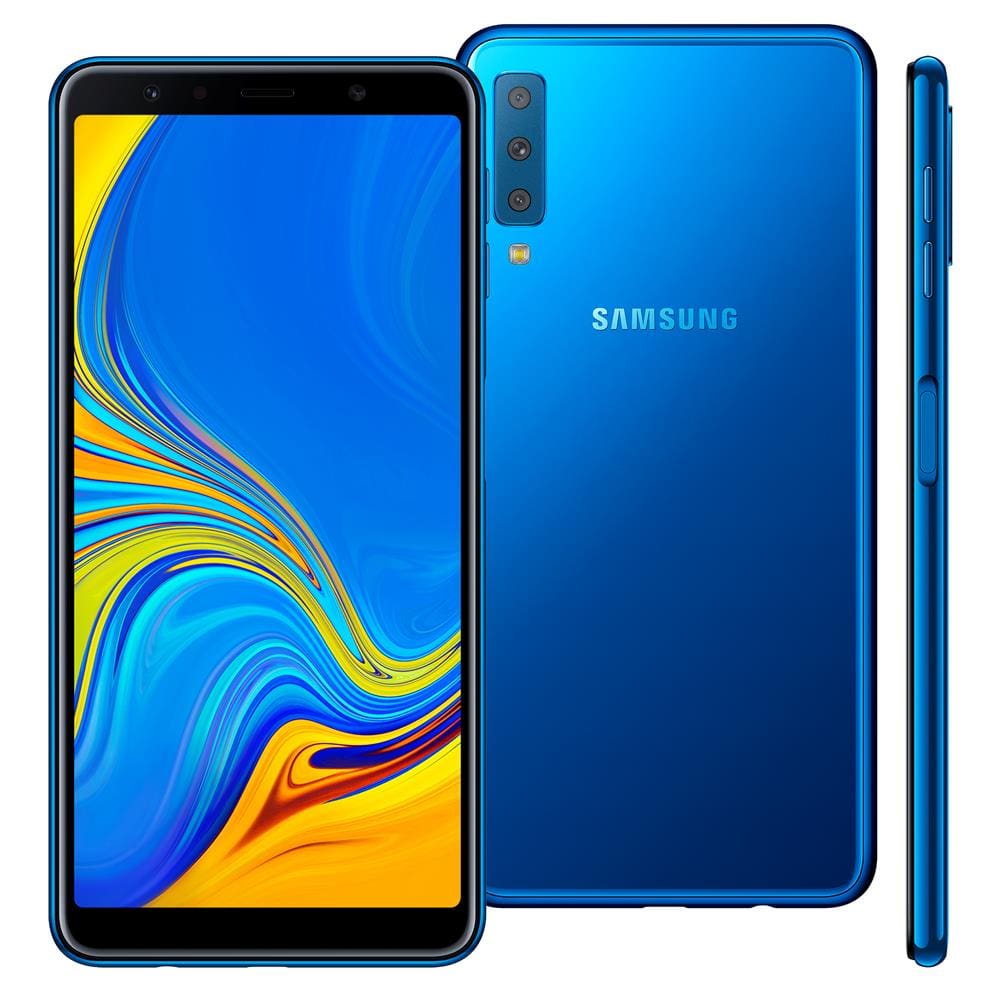 Samsung Galaxy A7 ブルー 本体 サムスン Galaxy A7 楽天モバイル