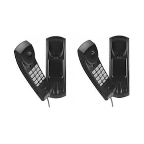 Kit 02 Telefones Com Fio Gôndola Preto TC 20 Intelbras