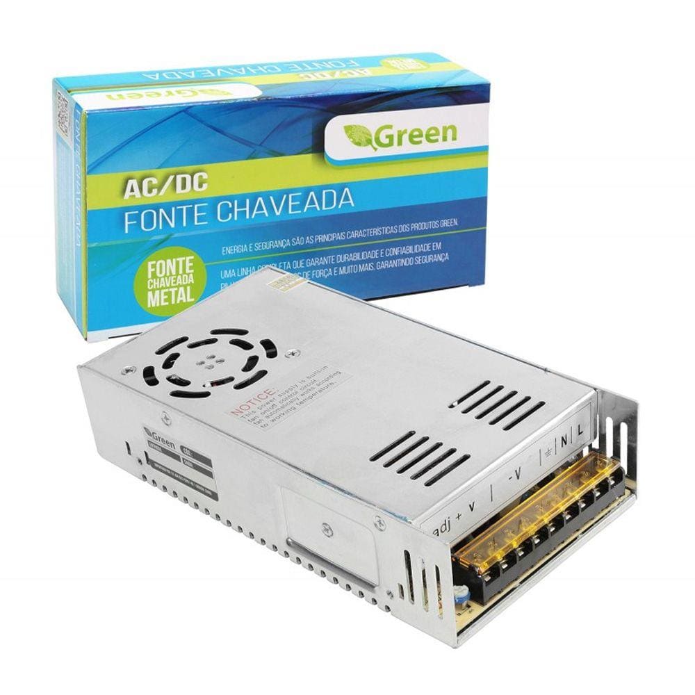 Fonte Chaveada 12v 30a Bivolt 044-0360 Green