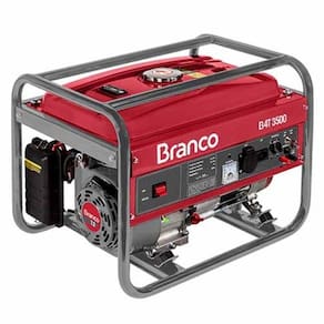 Gerador de energia 3,5 kva à gasolina monofásico partida manual - Branco Motores