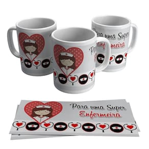 Caneca Enfermagem Presente Profissão Formatura Curso Turma