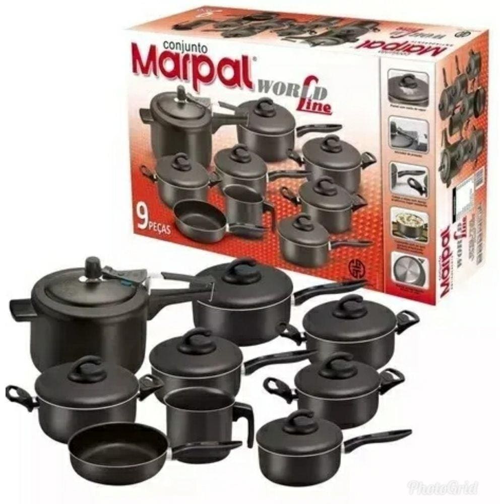 Conjunto de Panelas Marpal World Line Antiaderente 09 Peças