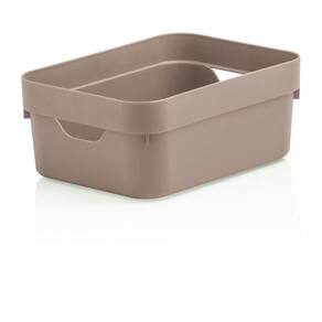 Caixa Organizadora Cube 2 litros Marca Ou 19x14x8 Cor Bege