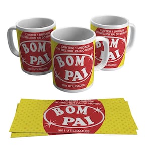 Caneca Dia dos Pais Bom Pai 1001 Utilidades Bombril Presente