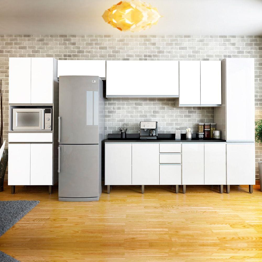 Armário de Cozinha Completa Top Class 7 Peças com 14 Portas