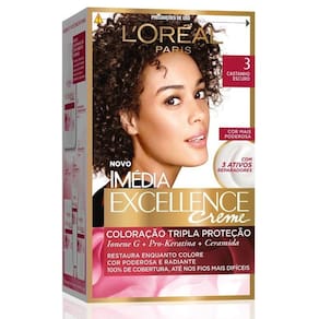 Kit Tintura Imédia Excellence L`Oréal Castanho Escuro 3